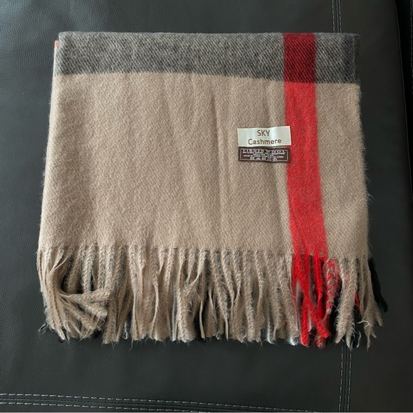 NWOT Sky Cashmere Virgin Wool Scarf - Picture 2 of 6